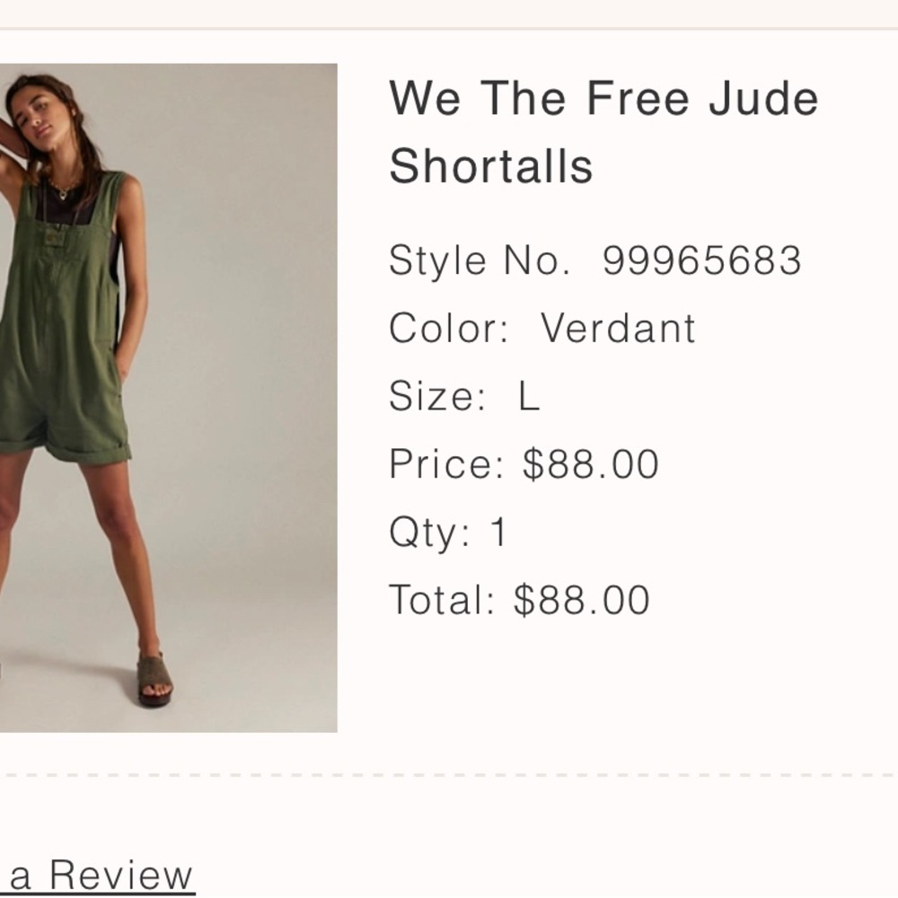 We The Free Jude Shortalls - NWOT size L Free People